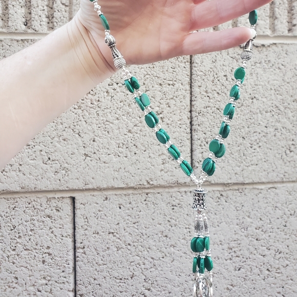 New Unique Mosaic Jasper Silver Necklace. - Picture 12 of 15